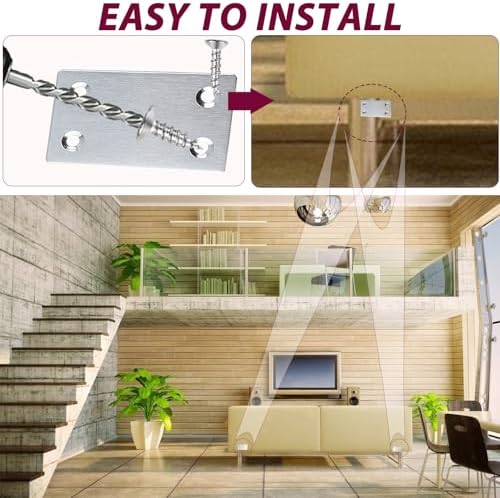 50PCS Flat Metal Brackets, 2.36" 304 Stainless Steel Mending Plates