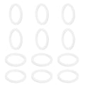 MECCANIXITY PTFE Flat Washers, 12Pack 45mm OD 35mm ID 3mm Thick Sealing Spacer Gasket Ring for Faucet Pipe Hose Bolt Machinery, White
