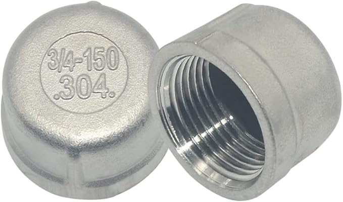 3/4" 0.75" Cap,NPT Female Threaded Cast Pipe Fitting,Stainless Steel 304