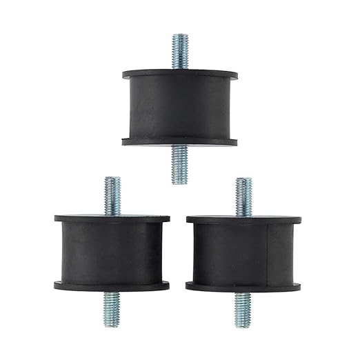 Large- Sized Rubber Cylindrical Vibration Isolator Mount with M12 Threads for Pump,Generator,Engine,Compressor, Motors,etc.
