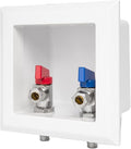 EFIELD Pex Pre-assembled Faucet Outlet Box, 1/2-Inch Barb Crimp Pex Inlet with Installed 1/4-Turn Ball Valve For Hot & Cold Water Supply, Chrome Plate,(FC003)