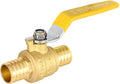 (Pack of 10) EFIELD 1-Inch Pex Crimp Brass Shut-off Ball Valves, Yellow Level, NSF/ANSI 61,(VALVE020-10PCS)