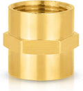 100-PCs HeSun Brass Pipe Fitting, 3/4" NPT Female x 3/4" NPT Female Hex Pipe Adapter