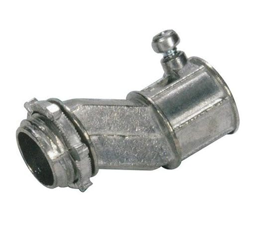 Electrical EMT Conduit to Box Offset Connector, 3/4 Inch, Set Screw, Offset, UL Listed (20)