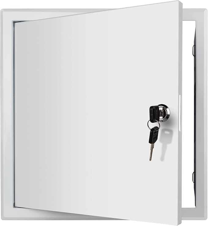 Donext Access Panel for Drywall/Ceiling, Wall Hole Cover with Lock and Keys, 12"x12" Metal Access Door, Concealed Service Door for Electrical and Plumbing