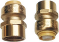 HQMPC Pex Fitting 3/4" Straight Coupling Push Fit PEX Fittings Female, Push-to-Connect Copper, CPVC, No Pb Brass Plumbing Fittings (2PCS 3/4")