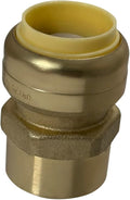 1 Piece XFITTING 3/4" Push Fit x 3/4" Female NPT Adapter, Brass, Plumbing Fitting For Copper, Pex, Cpvc
