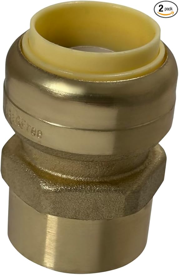 XFITTING Push Fit 3/4 Inch x 3/4 Inch Female Adapter, 27-2-7=2X, 2 Pieces