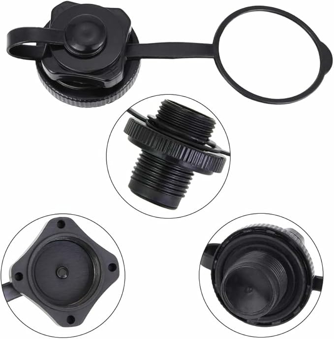 4 Pcs Inflatable Boat Air Valve, Replacement Inflatable Boat Valve Plug, One-Way Air Valve for Inflatable Boat, raft, Rubber Dinghy, etc