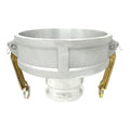 Gloxco Aluminum Type DA Cam and Groove Hose Fitting, Reducer, 6" Female Coupler x 3" Male Adapter (CAM-6030-DA-AL)