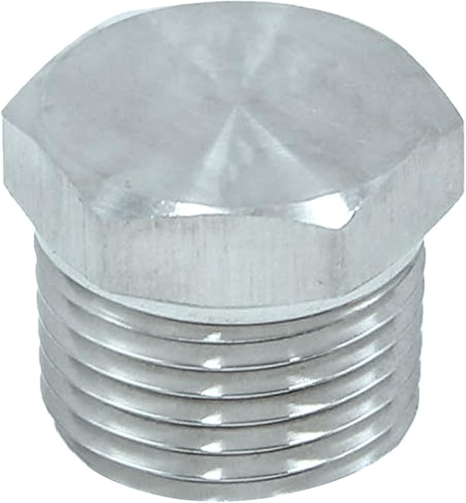 HFS(R) Hex End Plug 3/8" NPT Male, Stainless Steel 304 Pipe Fitting Hex Head, Pack of 1
