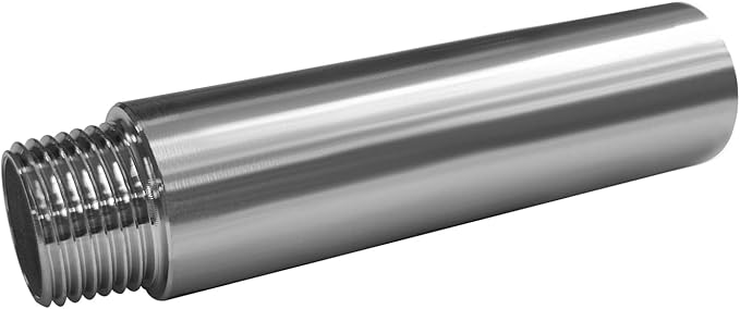 Beduan Stainless Steel Pipe Fittings, 1/2" NPT Male x 1/2" NPT Female Threaded, 4" Length Nipple Cast Pipe (Pack of 2)