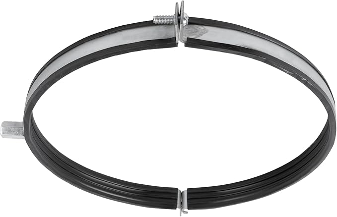 10" Inch Galvanized Pipe Hanger with Rubber - Conduit Mounting Clamp - Tube Brackets - Pipe Clamps - Tube Wall Mounting Bracket Clamp - Rigid Conduit Holder - PVC and Metal Pipe Attachment Hanger