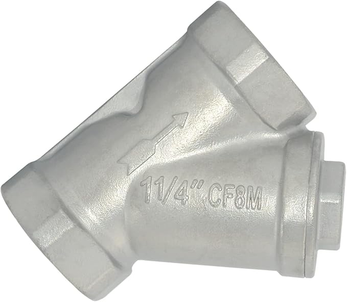 1-1/4" WYE Strainer Mesh Filter Valve,800WOG Y-Spring NPT Female Check Valve,Stainless Steel SS316 CF8M