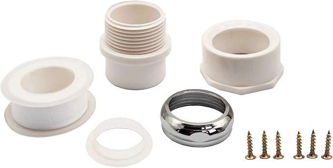 Freestanding Tub Drain Free Standing Bathtub Drain Installation Rough-in Kit with Tailpiece Plastic ABS and Threaded Tailpiece Replacement for 1-1/2" Male Female Threaded Tub Drains