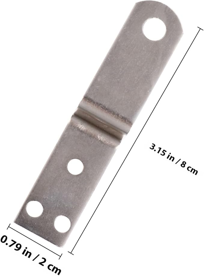 10Pcs Z Shaped Picture Hanging Bracket Kit with Screws, Iron Picture Hanger Holder for Cabinets, Shelves, and Photo Frames, Medium Size 18Mm High, Furniture Locking Connector