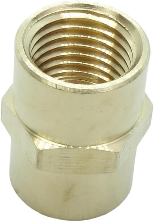 10 Pcs Brass Female Coupling 1/4" x 1/4" NPT fnpt to fnpt Coupler