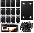 60PCS 2.36×1.5 Inch Flat Plate Straight Bracket, Flat Brace Bracket,Stainless Steel Metal Brace Bracket for Wood with 48PCS Screws
