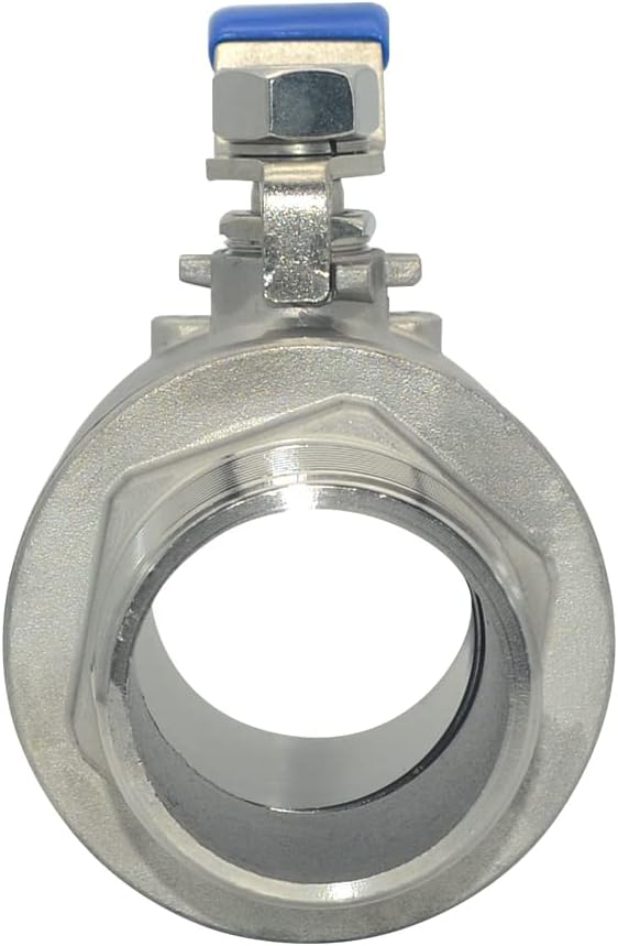 VARMHUS Full Port Ball Valve S304 Stainless Steel 304 Heavy Duty for Water, Oil, and Gas,1000WOG (2")