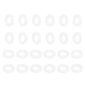 MECCANIXITY PTFE Flat Washers, 24Pack 20mm OD 10mm ID 2mm Thick Sealing Spacer Gasket Ring for Faucet Pipe Hose Bolt Machinery, White