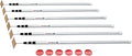 ZIPWALL SLP6 12 Foot Spring Loaded Dust Barrier Poles (Pack of 6), 6 Pack, Silver