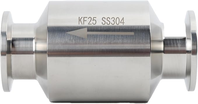 QiiMii KF-25 Vacuum Pump Check Valve, Stainless Steel 304, Non-Return One Way for Vacuum Pump(KF-25 Flange 40mm)