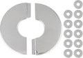 Wall Split Flange, Stainless Steel Round Escutcheon Plate for 0.91"/23mm Diameter Pipe, Pack of 12