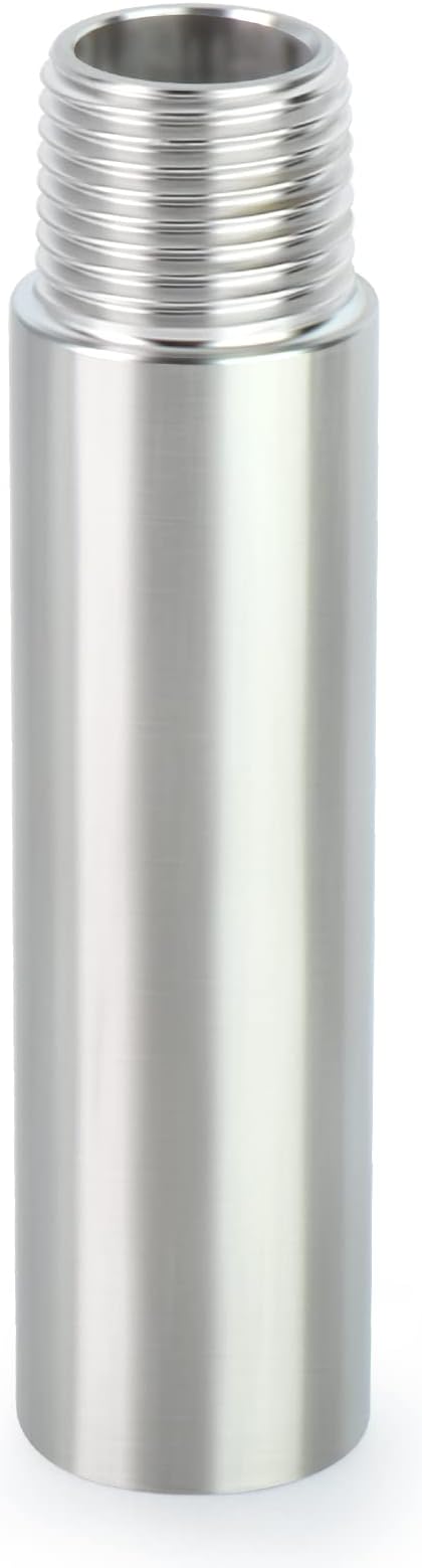 TAISHER 2PCS Stainless Steel Pipe Fittings, 1/2" NPT Male x 1/2" NPT Female Threaded, 4" Length Nipple Cast Pipe
