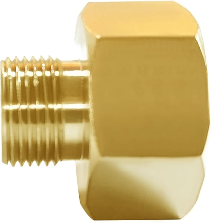 Joywayus 1/2 G Female to 3/8 Compression Male Thread Pipe Fitting, Brass Reducer Faucet Connector Water Hose Adapter, Supply Line Adapter for RV Kitchen Bathroom Plumbing 4PCS