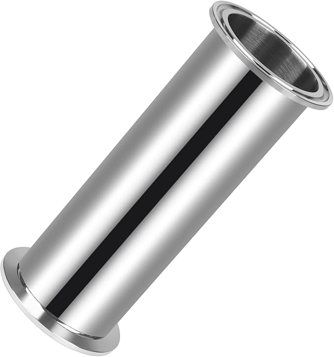 Tri Clamp Tube 2 Inch OD Sanitary Spool Length 6 Inch Clamp End OD 50.5mm 304 Stainless Steel Seamless Round Tubing