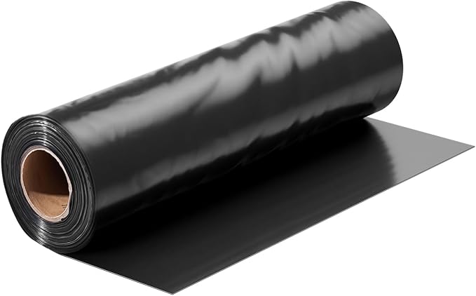 VEVOR 14 Mil Plastic Sheeting Heavy Duty 10' x 100', Thick Plastic Sheeting Roll, Plastic Drop Cloth Painters Tarp Covering for Crawl Space Vapor Barrier, Black and White Double-Sided, Multi-Purpose