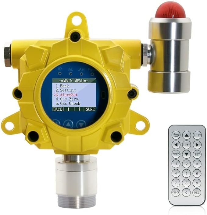 Hydrogen Gas Detector for Battery Room Monitoring by Forensics | Wall Mount Continuous Monitoring | USA NIST traceable Calibration | Adjustable Alarms | Relay Output | 0-1000 ppm |