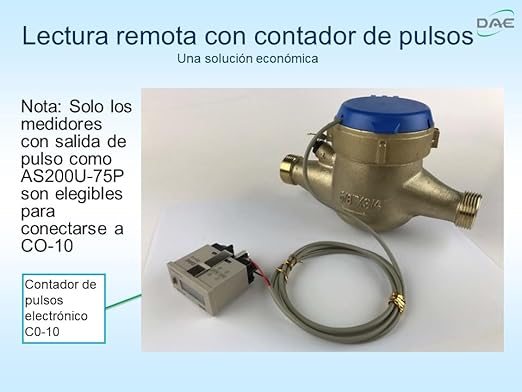DAE AS130U-50 1/2" Water Meter, Measuring in Gallon + Couplings
