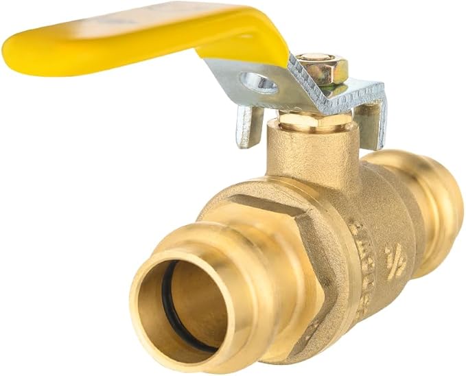 (Pack of 10) EFIELD 1/2" Copper Press Ball Valve with EPDM O-ring,1/4- Turn Full Port Shut Off Stop Ball Valve For Copper Tubing Connection, LF Brass,(VALVE242)