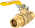 EFIELD 1/2" Copper Press Ball Valve with EPDM O-ring,1/4- Turn Full Port Shut Off Stop Ball Valve For Copper Tubing, LF Brass,(VALVE242-1PCS)