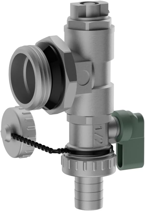 6 Loop Stainment Steel Manifold for Radiant Heat with Flow Meters, 1/2" Inch Compression Fittings, for Hydronic Infloor Heating System
