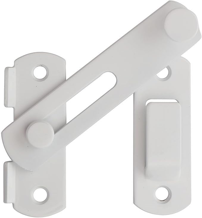 Alise 4 inch Heavy Duty Flip Latch Gate Latches, Safety Door Lock for Barn Wood Fence Sliding French Doors,SUS304 Stainless Steel Gate Hardware White Finish MS9500-W