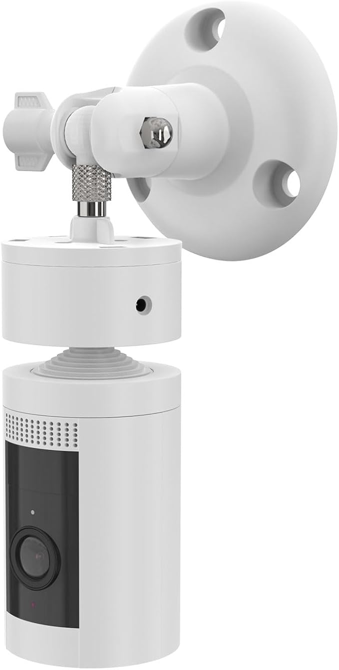 Adjustable Wall Mount Compatible with Pan Tilt Camera (1pack，White)