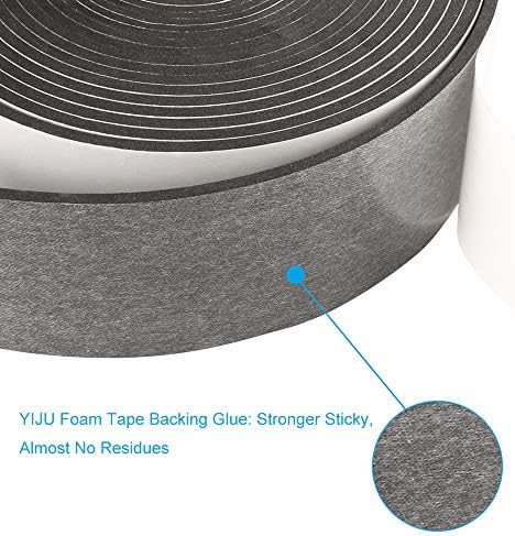 High Density Foam Tape,2 Inch Wide x 1/8 Inch Thick Door Insulation Tape,Adhesive Weather Stripping for Doors Window,Foam Seal Proofing Tape,16 Feet Long