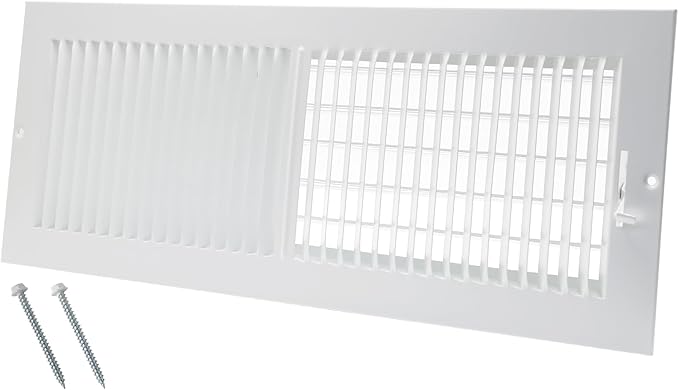 18 x 6 Inch [Duct Opening] Air Vent Covers for Wall or Ceiling - High Airflow 2 Way Steel Ventilation - Adjustable Wall/Ceiling Register, 19-3/4 Inch x 7-3/4 Inch [Overall Dimensions]