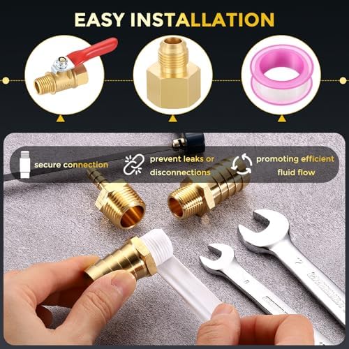 METALLIXITY 1PCS 1/4" FNPT x 1/4" MNPT Thread Brass Hex Extension Adapters