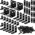 40 Pack L Bracket Corner Brace Kit, 5 Sizes Stainless Steel Corner Bracket