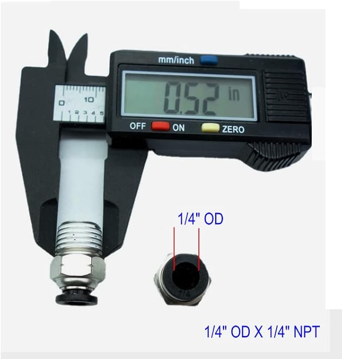 CDQBWQDJT 10 Pcs Pneumation Fitting 1/4" Tube OD Push To Connect X 1/4 NPT Pipe Male Connector