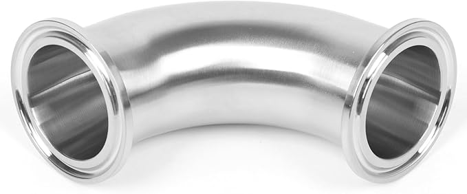 Elbow 1.5" Tri Clamp Elbow 90 Degree Pipe Fitting 38mm Pipe OD Sanitary Fitting Stainless Steel 304