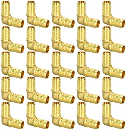 25 Pack 1/2“ PEX Fittings, Brass Fitting