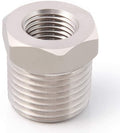 Stainless Reducer Bushing NPT 1/2" Male to 3/8" Female Reducing Hex Pipe Fitting