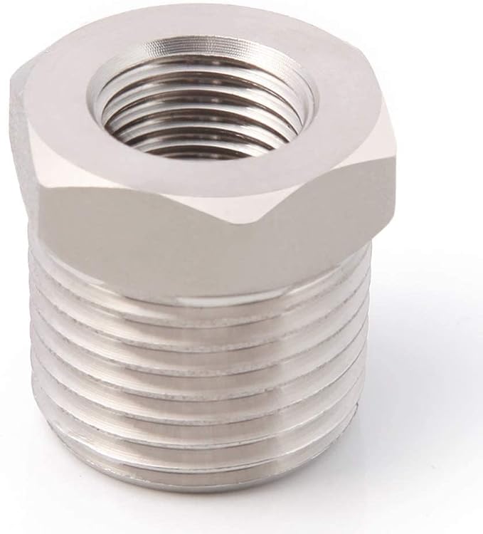 Stainless Reducer Bushing NPT 3/4" Male to 1/4" Female Reducing Hex Pipe Fitting