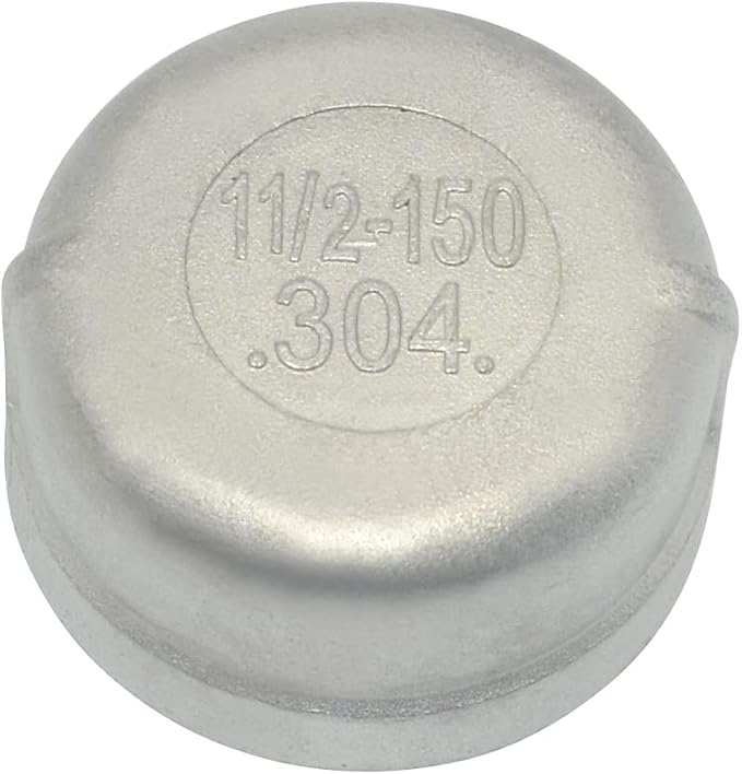 1-1/2" 1.5" Cap,NPT Female Threaded Cast Pipe Fitting,Stainless Steel 304