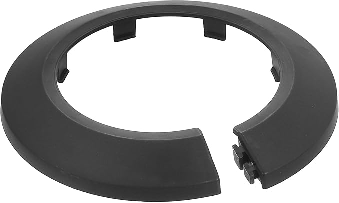 uxcell Escutcheon Plate, 1Pcs 63mm - Fit 2.37" Outer Diameter Split Pipe Flange Water Pipe Cover Collar Decoration, PP Plastic Plumbing Cover Plates (Black)