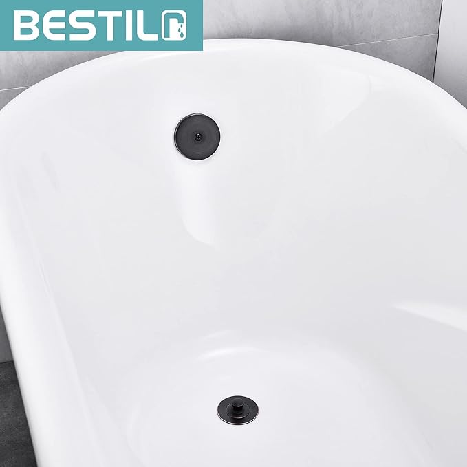 BESTILL Bathtub Drain Kit and Overflow Faceplate, Oil Rubbed Bronze